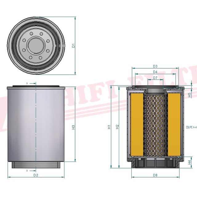 Filtre A Gasoil Separateur D'eau SN 909030 Hifi Filter référence fournisseur HIFSN909030